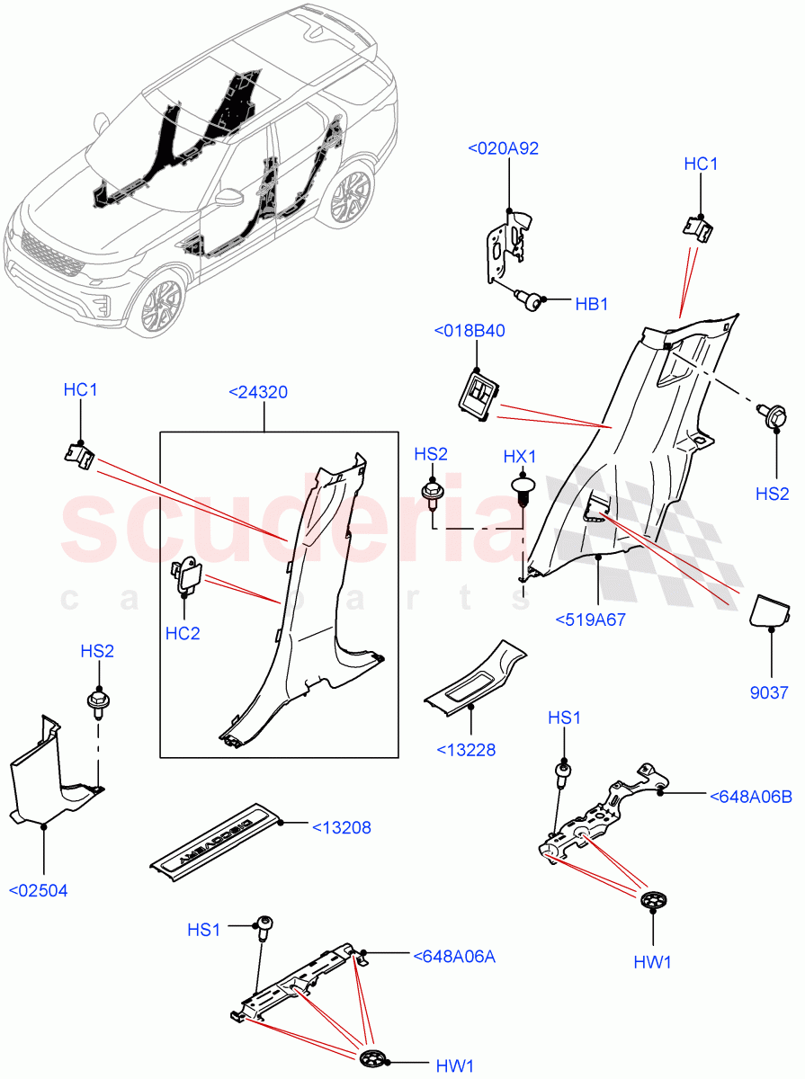 Side Trim (Sill, Solihull Plant Build) ((V) FROMHA000001) of Land Rover Land Rover Discovery 5 (2017+) [3.0 DOHC GDI SC V6 Petrol]