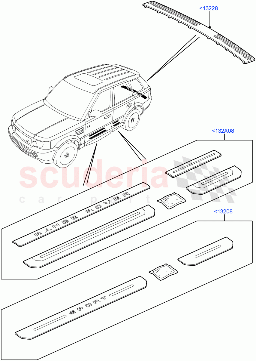 Door Sill Protection (Accessory) ((V) TO9A999999) of Land Rover Land Rover Range Rover Sport (2005-2009) [2.7 Diesel V6]