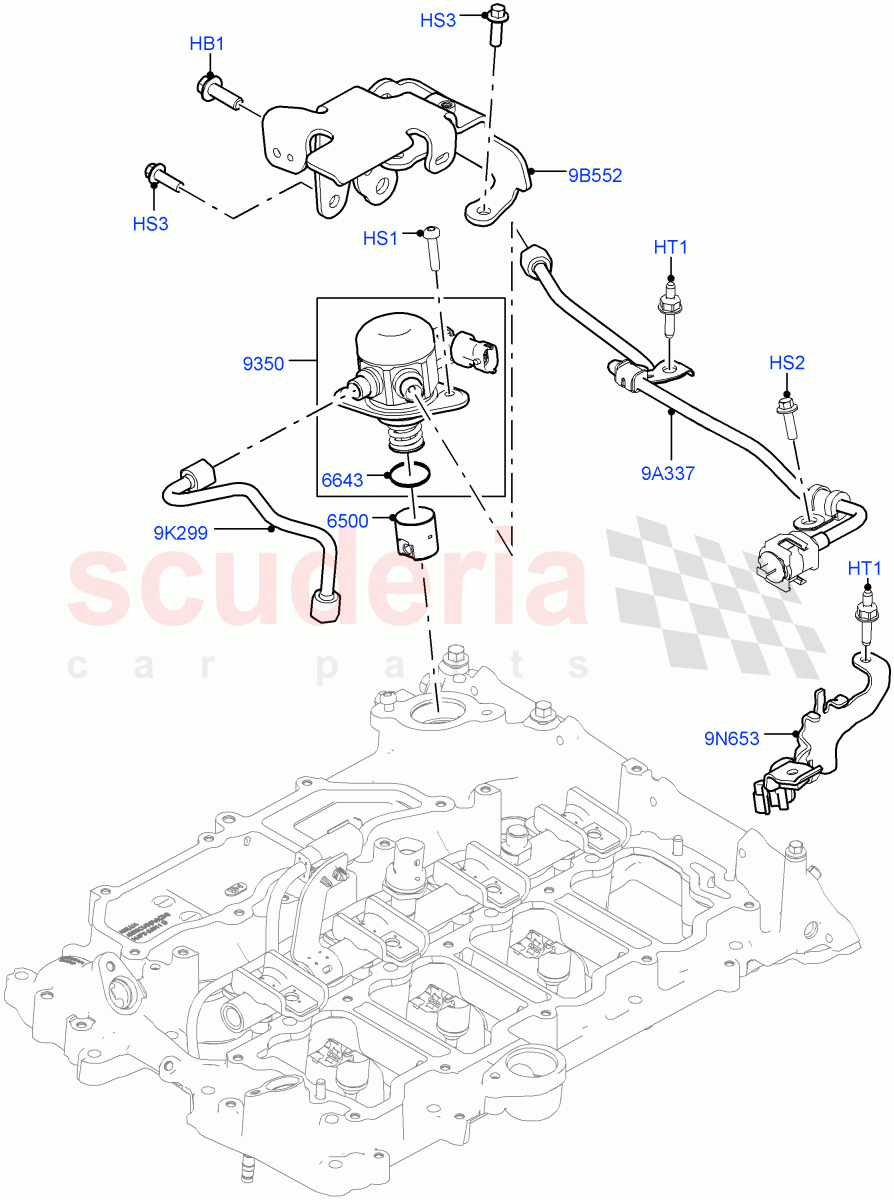 Fuel Injection Pump-Engine Mounted (Nitra Plant Build) (2.0L I4 High DOHC AJ200 Petrol) ((V) FROMK2000001, (V) TOL2999999) of Land Rover Land Rover Defender (2020+) [2.0 Turbo Petrol AJ200P]