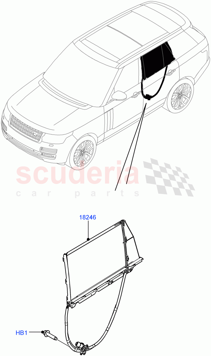 Rear Door Glass And Window Controls (Long Wheelbase) of Land Rover Land Rover Range Rover (2012-2021) [5.0 OHC SGDI NA V8 Petrol]