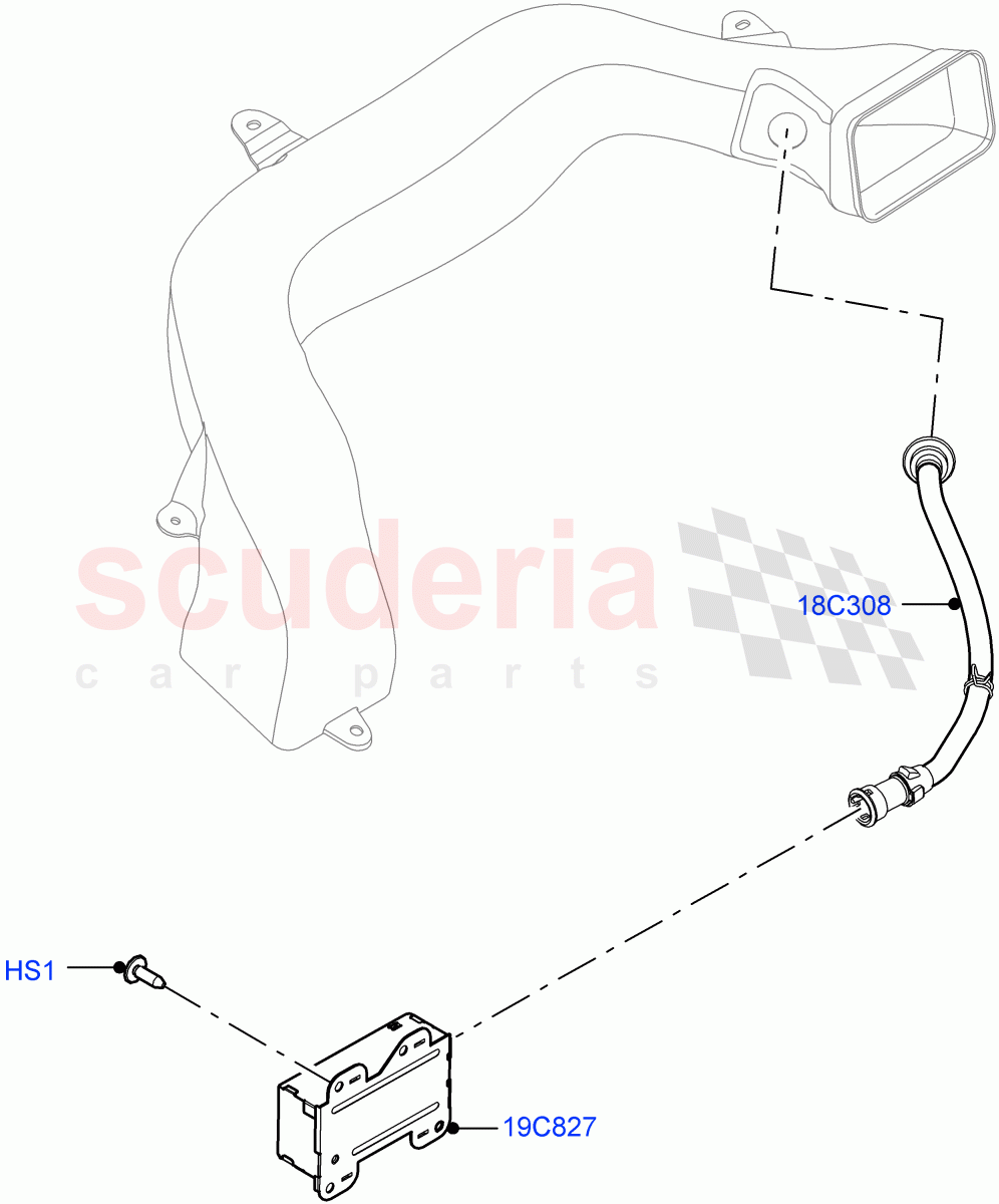 Heater/Air Cond.External Components (Ioniser) (Changsu (China), Cabin Air Quality Ionisation) of Land Rover Land Rover Range Rover Evoque (2019+) [1.5 I3 Turbo Petrol AJ20P3]