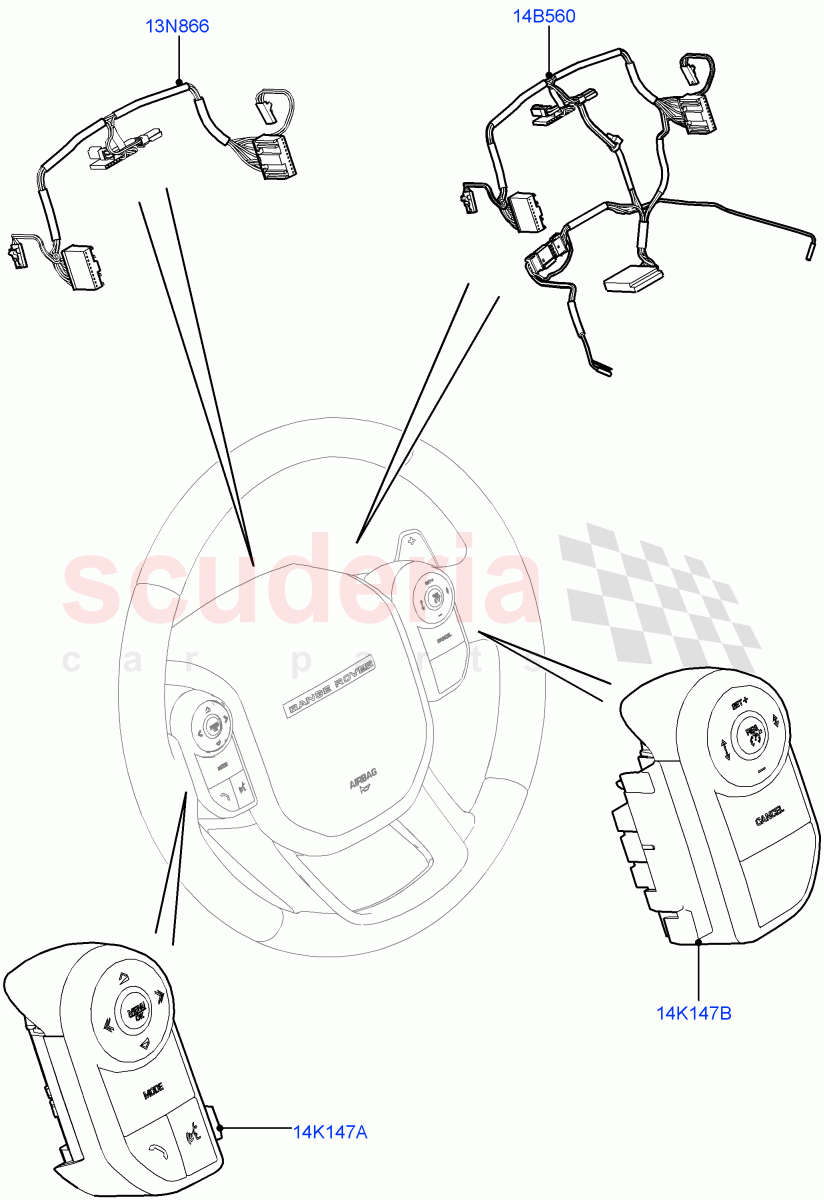 Switches (Steering Wheel) of Land Rover Land Rover Range Rover Sport (2014+) [2.0 Turbo Petrol GTDI]