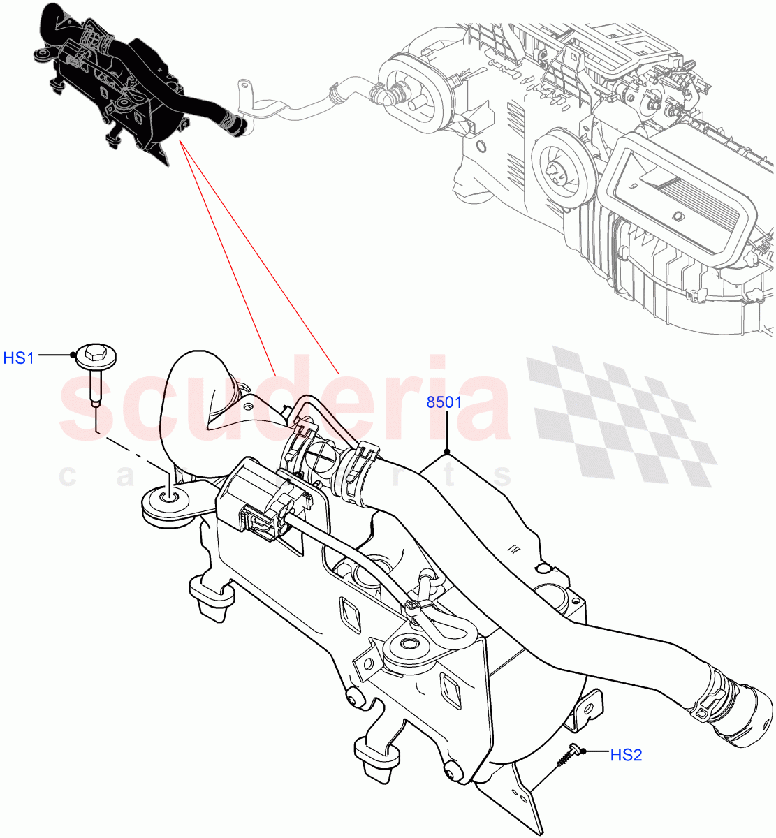 Auxiliary Circulation Coolant Pump (3.0 V6 D Low MT ROW, Electric Auxiliary Coolant Pump, 5.0L OHC SGDI SC V8 Petrol - AJ133, 3.0L DOHC GDI SC V6 PETROL, 3.0 V6 D Gen2 Mono Turbo) ((V) FROMHA139573, (V) TOHA999999) of Land Rover Land Rover Range Rover Sport (2014+) [3.0 DOHC GDI SC V6 Petrol]