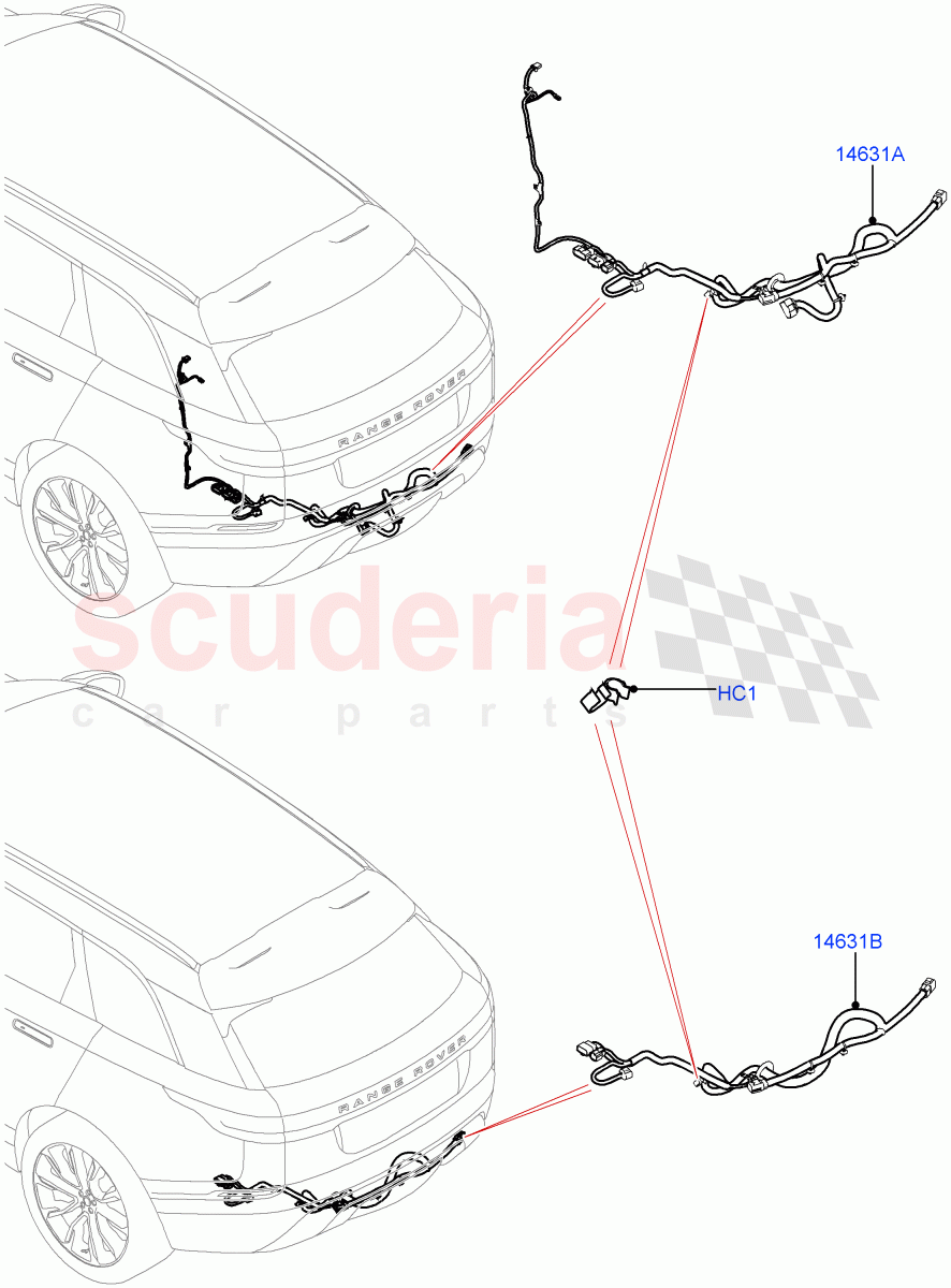 Electrical Wiring - Body And Rear (Towing) of Land Rover Land Rover Range Rover Velar (2017+) [3.0 DOHC GDI SC V6 Petrol]