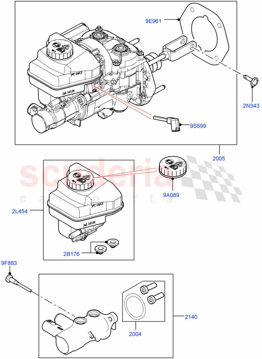 Electric Brake Booster (2.0L AJ200P Hi PHEV) ((V) FROMJA000001) of Land Rover Land Rover Range Rover (2012-2021) [3.0 Diesel 24V DOHC TC]