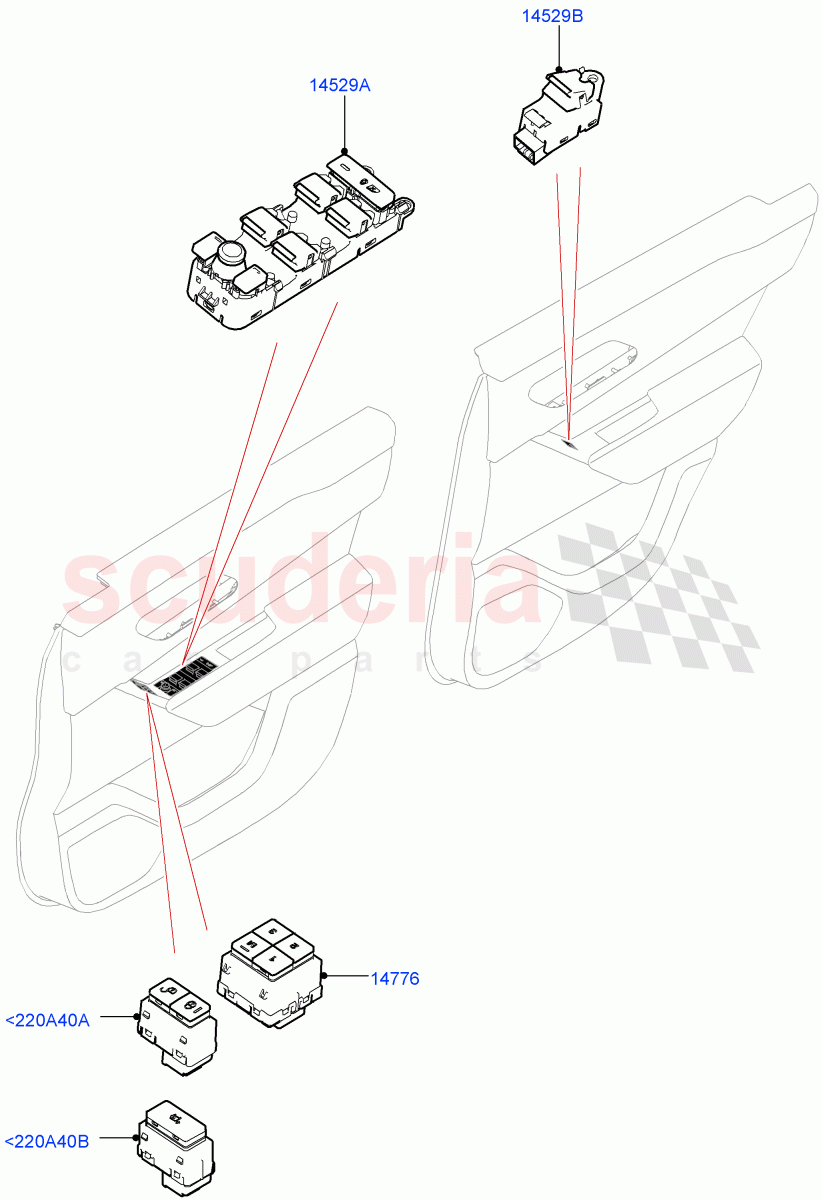 Switches (Front And Rear Doors) of Land Rover Land Rover Range Rover Velar (2017+) [3.0 I6 Turbo Diesel AJ20D6]