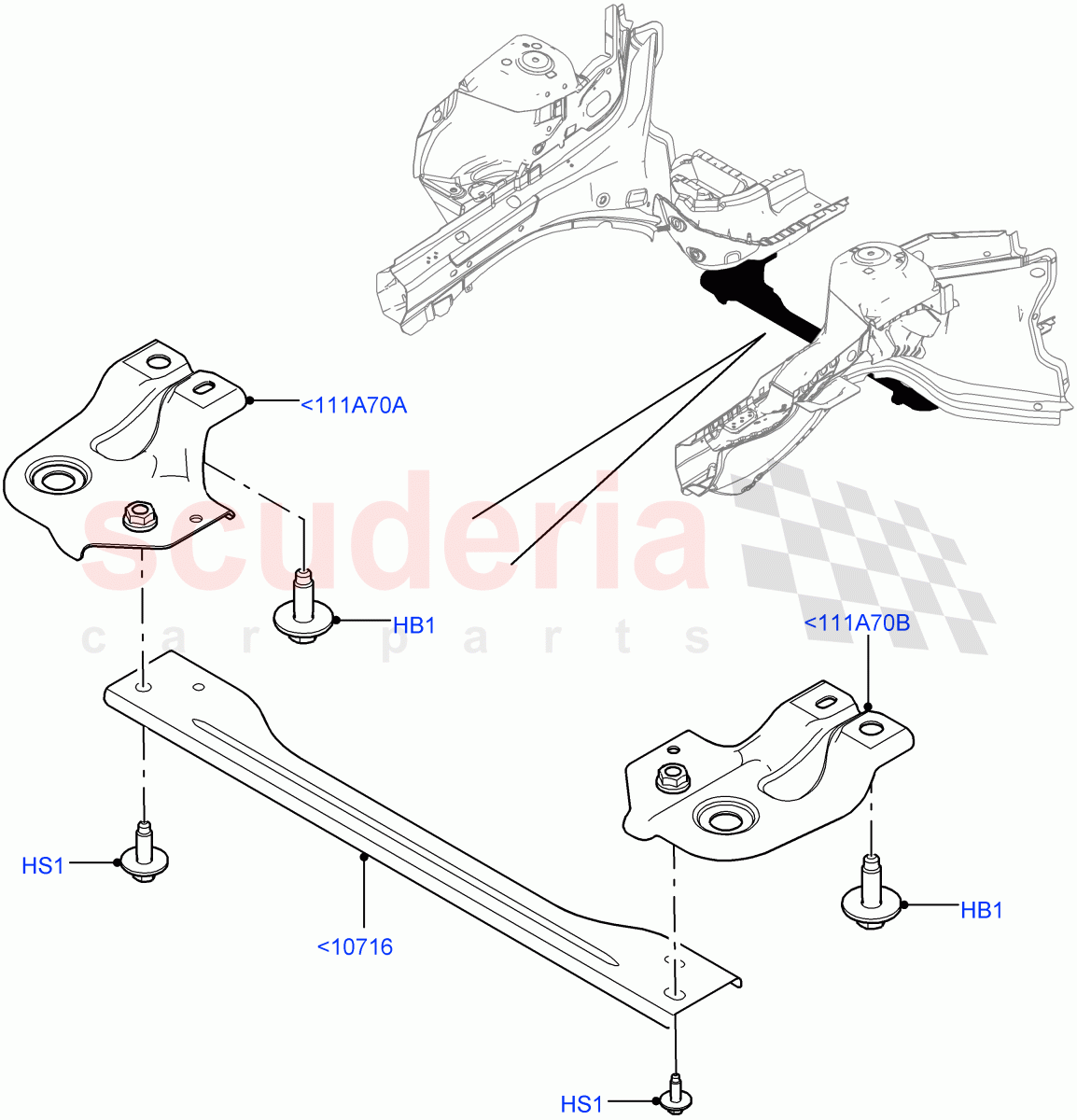 Front Panels, Aprons & Side Members (Crossmember) (Itatiaia (Brazil)) ((V) FROMGT000001) of Land Rover Land Rover Discovery Sport (2015+) [2.0 Turbo Diesel AJ21D4]