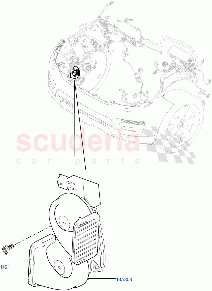 Battery Cables And Horn (Horn) of Land Rover Land Rover Range Rover Sport (2014+) [2.0 Turbo Petrol GTDI]
