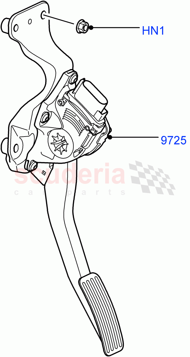 Accelerator/Injection Pump Controls (3.0L DOHC GDI SC V6 PETROL) ((V) FROMEA000001) of Land Rover Land Rover Discovery 4 (2010-2016) [3.0 DOHC GDI SC V6 Petrol]
