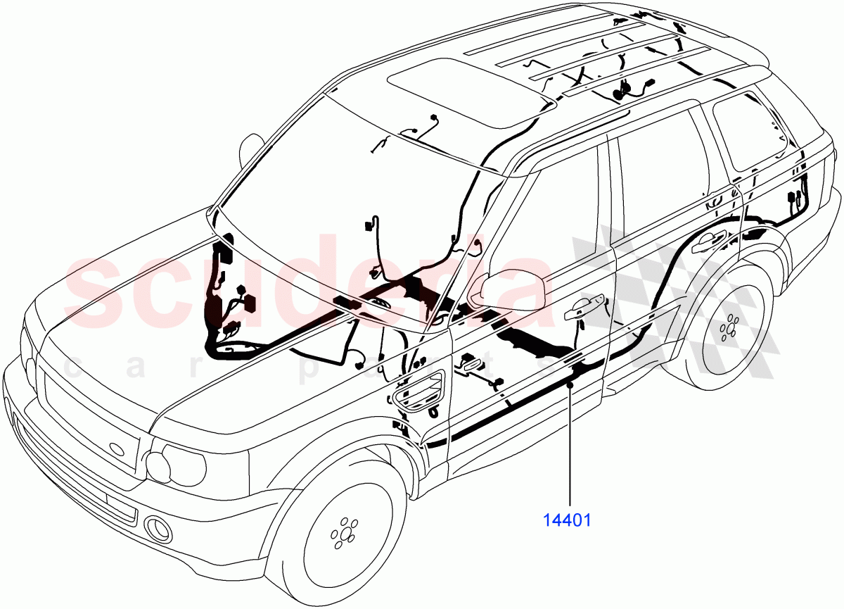 Electrical Wiring - Engine And Dash (Main Harness) ((V) FROM9A000001, (V) TO9A999999) of Land Rover Land Rover Range Rover Sport (2005-2009) [4.4 AJ Petrol V8]