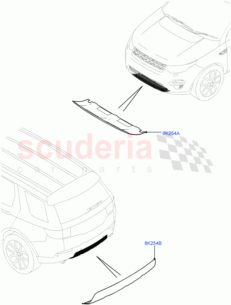 Exterior Body Protection (Accessory) (Halewood (UK), Itatiaia (Brazil)) of Land Rover Land Rover Discovery Sport (2015+) [2.2 Single Turbo Diesel]