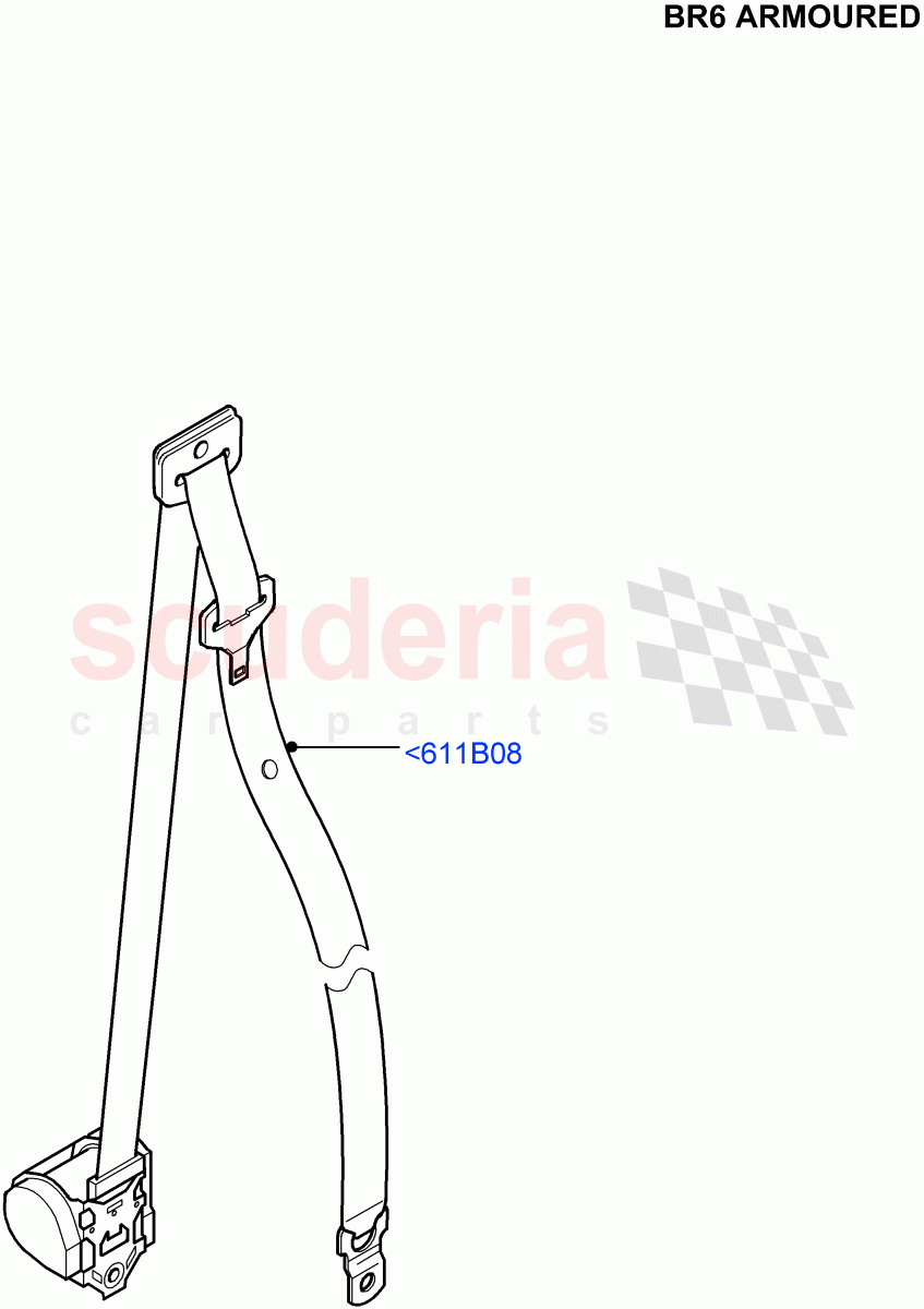 Front Seat Belts (With B6 Level Armouring) ((V) FROMAA000001) of Land Rover Land Rover Discovery 4 (2010-2016) [2.7 Diesel V6]