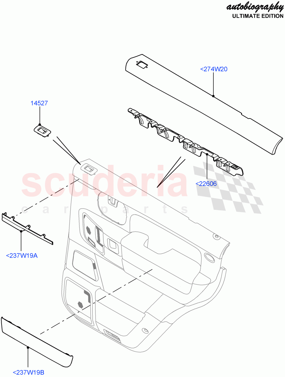 Rear Door Trim Installation (Autobiography Ultimate Edition) ((V) FROMBA344356) of Land Rover Land Rover Range Rover (2010-2012) [4.4 DOHC Diesel V8 DITC]