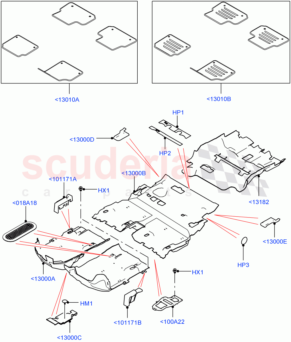 Floor Trim (Itatiaia (Brazil)) ((V) FROMGT000001) of Land Rover Land Rover Discovery Sport (2015+) [2.0 Turbo Diesel AJ21D4]