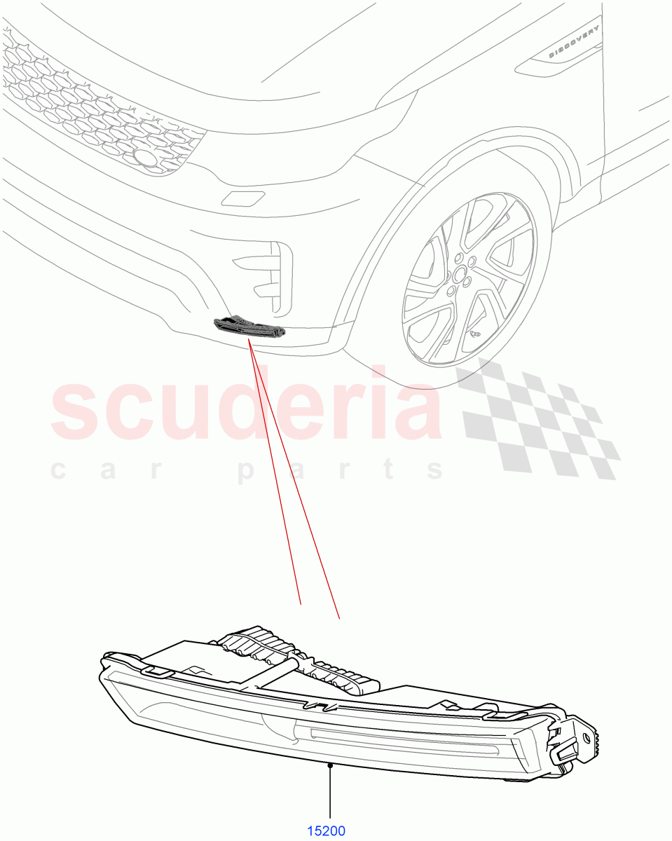 Front Fog Lamps (Nitra Plant Build) (With Front Fog Lamps) ((V) FROMK2000001) of Land Rover Land Rover Discovery 5 (2017+) [3.0 Diesel 24V DOHC TC]
