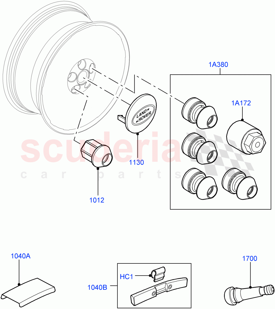 Wheels (Additional Equipment) ((V) FROMAA000001) of Land Rover Land Rover Range Rover Sport (2010-2013) [5.0 OHC SGDI NA V8 Petrol]