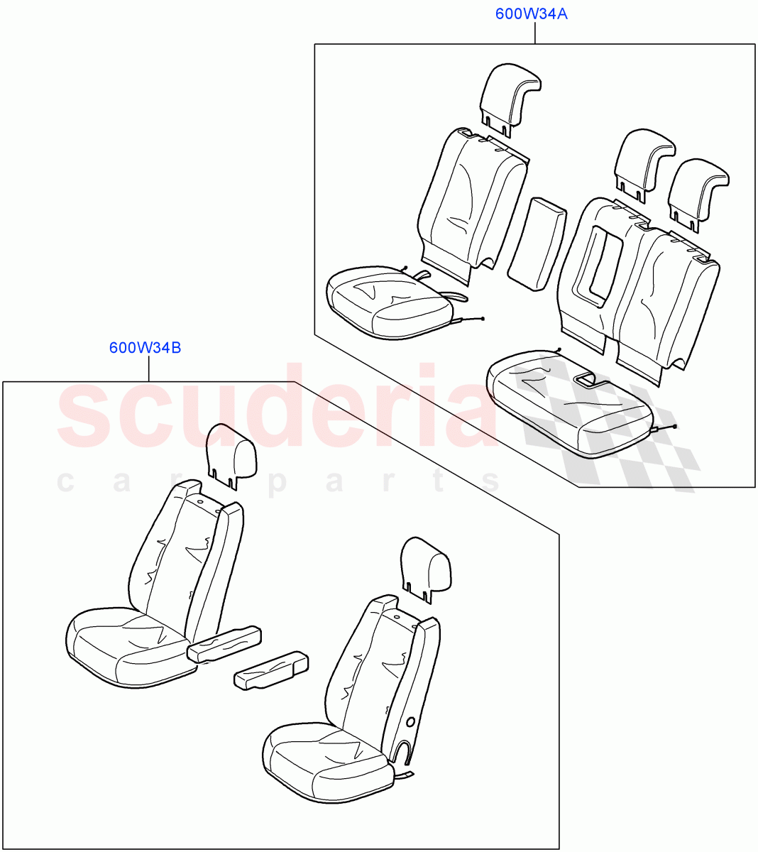 Accessory Front & Rear Seat Covers (Accessory) ((V) TO9A999999) of Land Rover Land Rover Range Rover Sport (2005-2009) [2.7 Diesel V6]