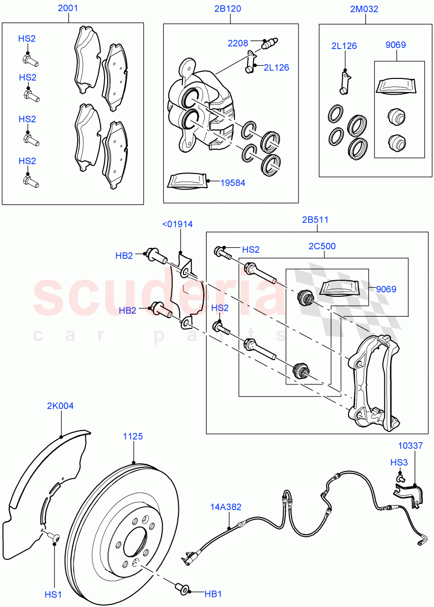 Front Brake Discs And Calipers (Front Disc And Caliper Size 18, Disc And Caliper Size-Frt 18/RR 18) ((V) FROMJA000001) of Land Rover Land Rover Range Rover (2012-2021) [5.0 OHC SGDI SC V8 Petrol]