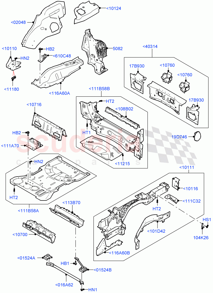 Floor Pan - Centre And Rear of Land Rover Land Rover Range Rover (2022+) [3.0 I6 Turbo Petrol AJ20P6]