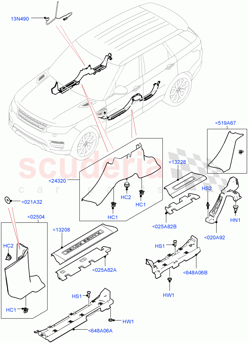 Side Trim (Sill) of Land Rover Land Rover Range Rover Sport (2014+) [3.0 Diesel 24V DOHC TC]