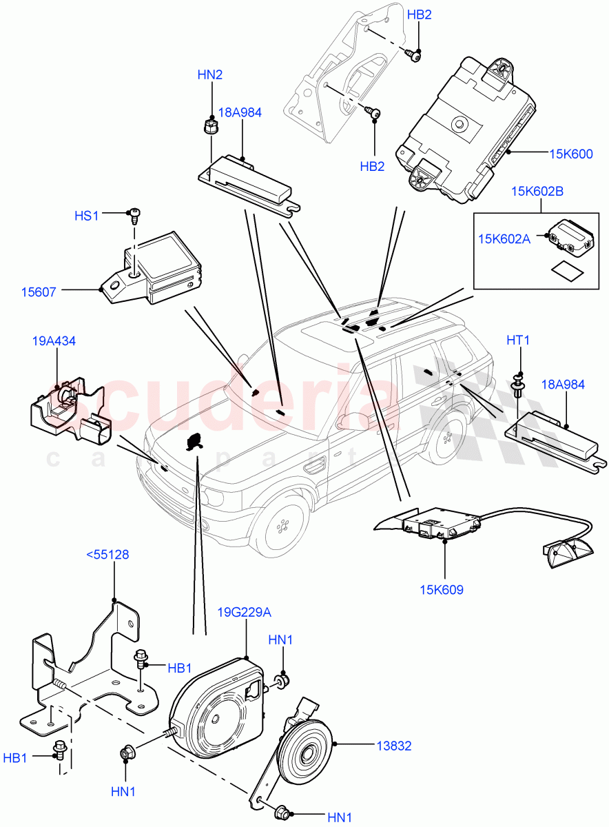 Anti-Theft Alarm Systems ((V) FROMAA000001) of Land Rover Land Rover Range Rover Sport (2010-2013) [5.0 OHC SGDI SC V8 Petrol]