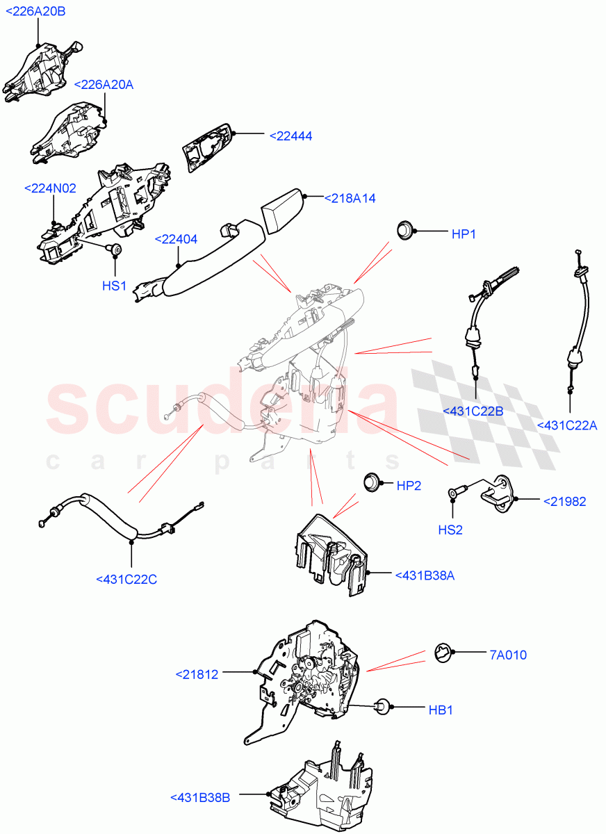 Front Door Lock Controls (Changsu (China)) ((V) FROMFG000001) of Land Rover Land Rover Discovery Sport (2015+) [2.2 Single Turbo Diesel]