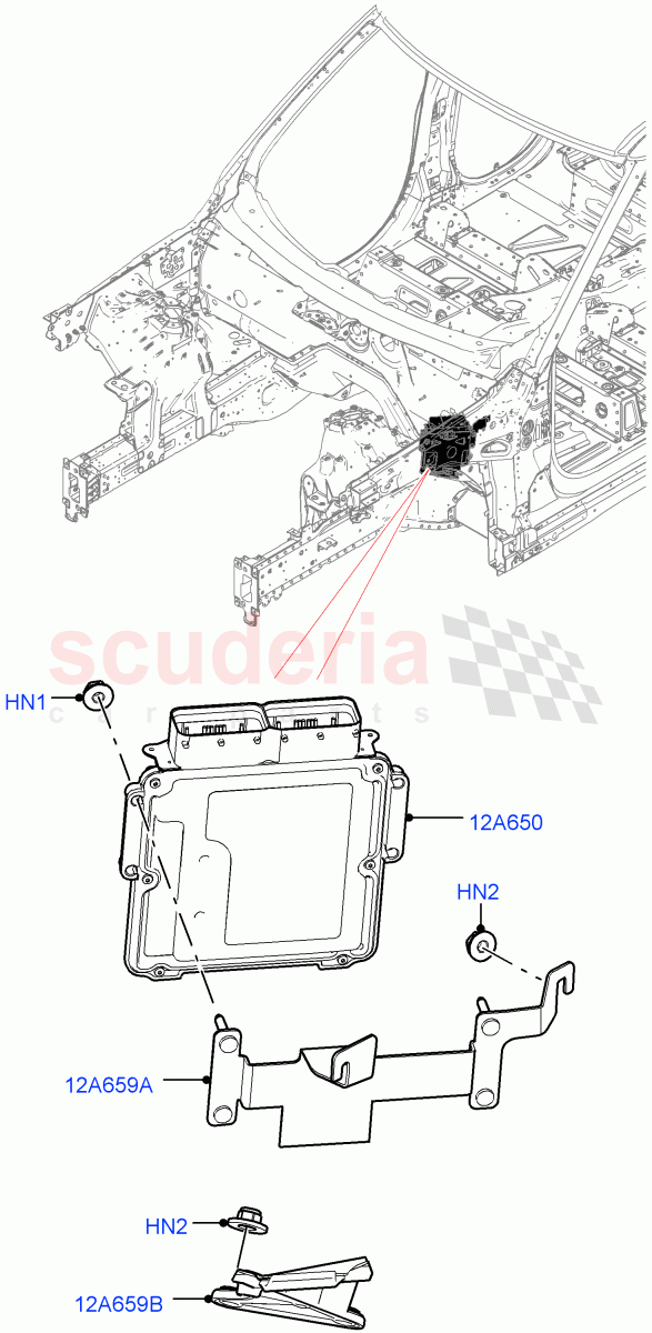 Engine Modules And Sensors (Nitra Plant Build) (5.0 Petrol AJ133 DOHC CDA) ((V) FROMM2000001) of Land Rover Land Rover Defender (2020+) [5.0 OHC SGDI SC V8 Petrol]
