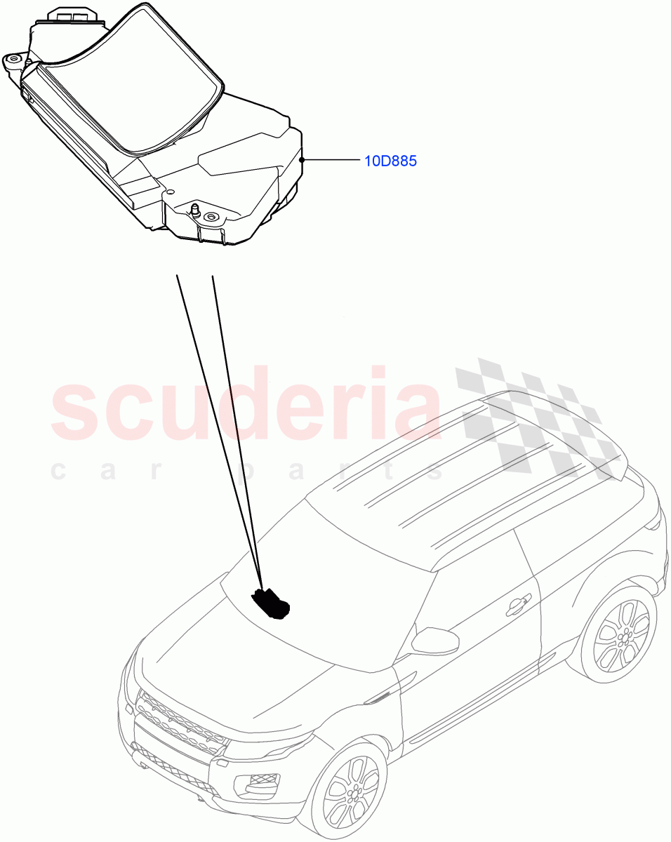 Head Up Display Module (Itatiaia (Brazil), Head Up Display) ((V) FROMGT000001) of Land Rover Land Rover Range Rover Evoque (2012-2018) [2.0 Turbo Petrol AJ200P]