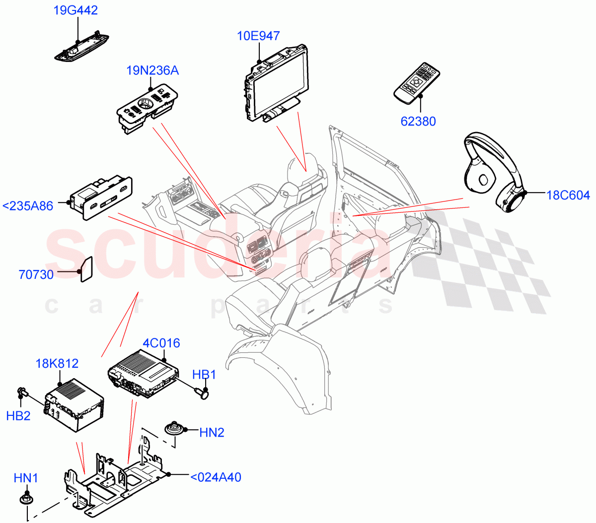 Family Entertainment System ((V) FROMJA000001) of Land Rover Land Rover Range Rover (2012-2021) [5.0 OHC SGDI NA V8 Petrol]