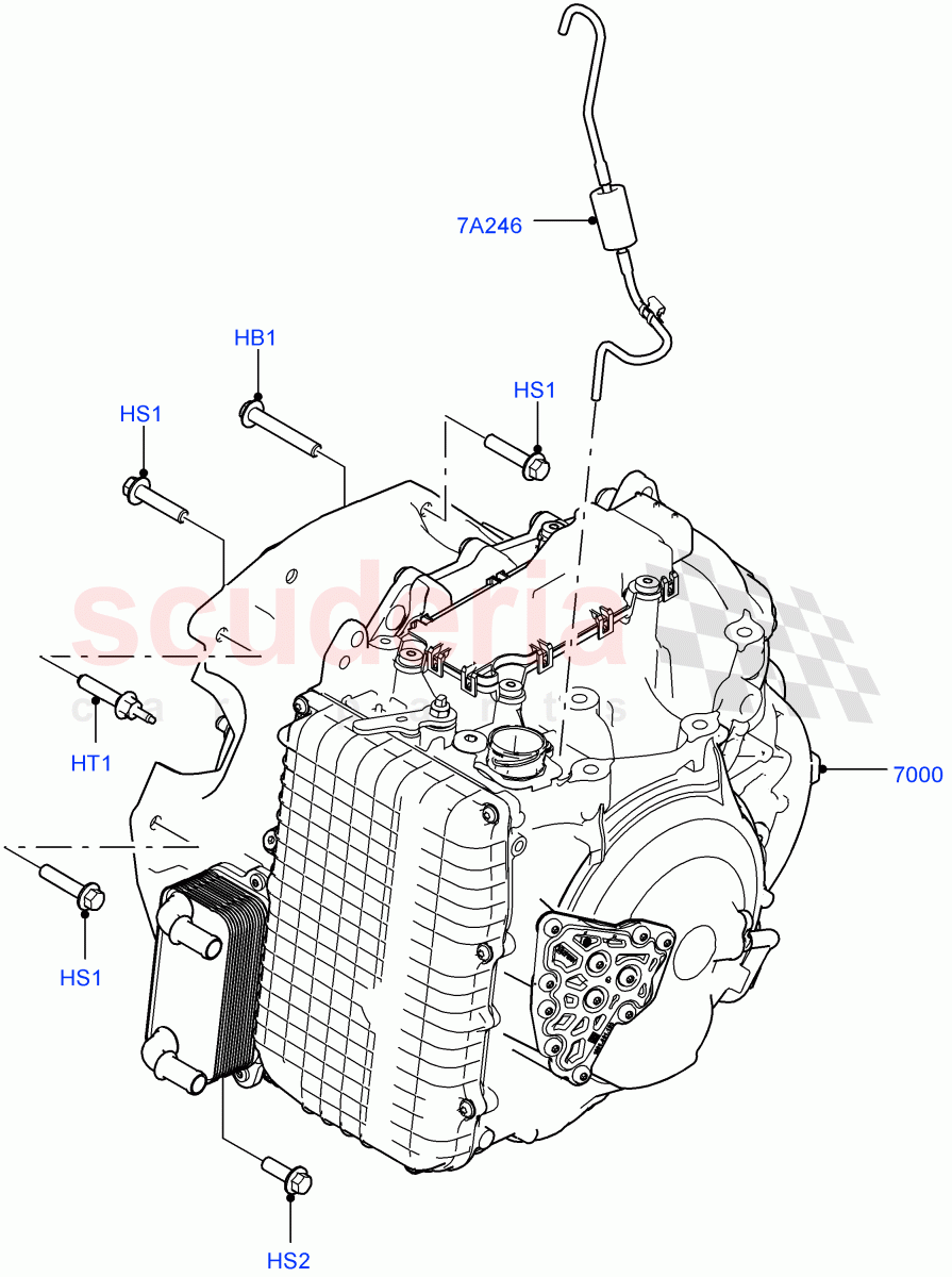 Auto Trans Assy & Speedometer Drive (2.0L 16V TIVCT T/C 240PS Petrol, 9 Speed Auto AWD, Halewood (UK), 2.0L 16V TIVCT T/C Gen2 Petrol) ((V) FROMEH000001) of Land Rover Land Rover Range Rover Evoque (2012-2018) [2.0 Turbo Petrol AJ200P]