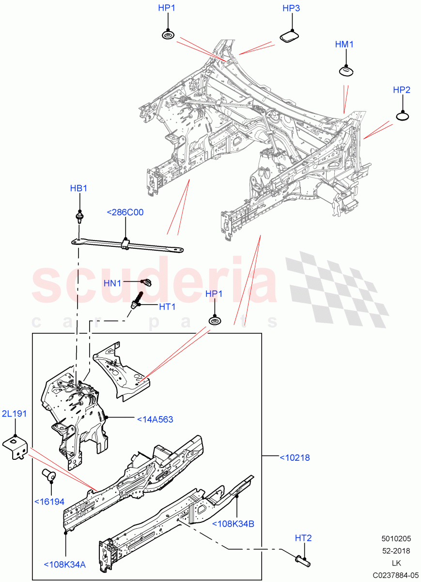 Front Panels, Aprons & Side Members (Reinforcement - Member) of Land Rover Land Rover Range Rover (2012-2021) [5.0 OHC SGDI NA V8 Petrol]