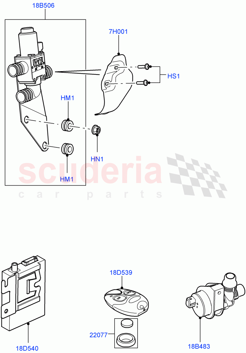 Auxiliary Fuel Fired Pre-Heater (Page A) ((V) FROMAA000001) of Land Rover Land Rover Range Rover (2010-2012) [4.4 DOHC Diesel V8 DITC]