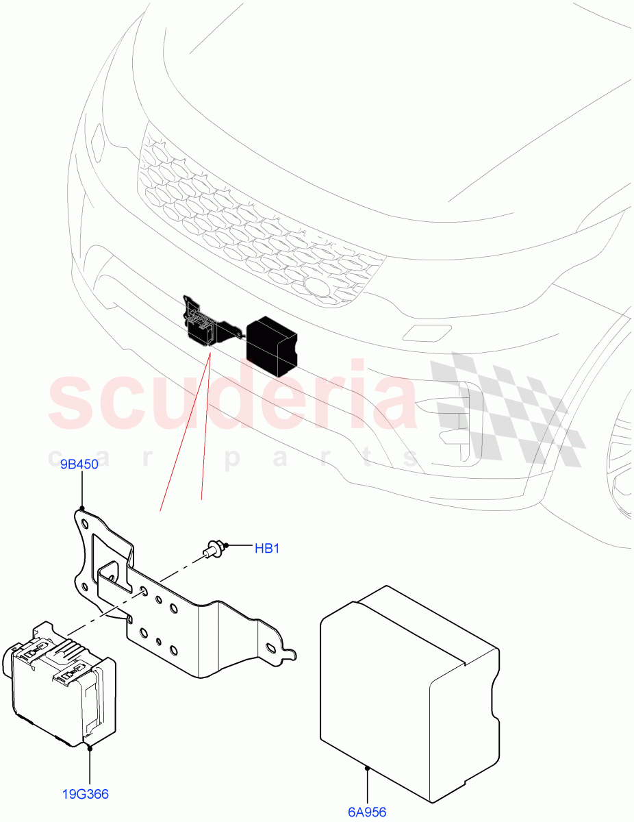 Speed Control (Nitra Plant Build) (2.0L I4 DSL MID DOHC AJ200, Adaptive Speed Control+Queue Assist, 2.0L I4 DSL HIGH DOHC AJ200, ACC + Stop/go, ACC + Adaptive Lane Control, Adaptive Cruise Control with Stg As, ACC + Stop/go + Cra, With Speed Control) ((V) FROMK2000001) of Land Rover Land Rover Discovery 5 (2017+) [2.0 Turbo Diesel]