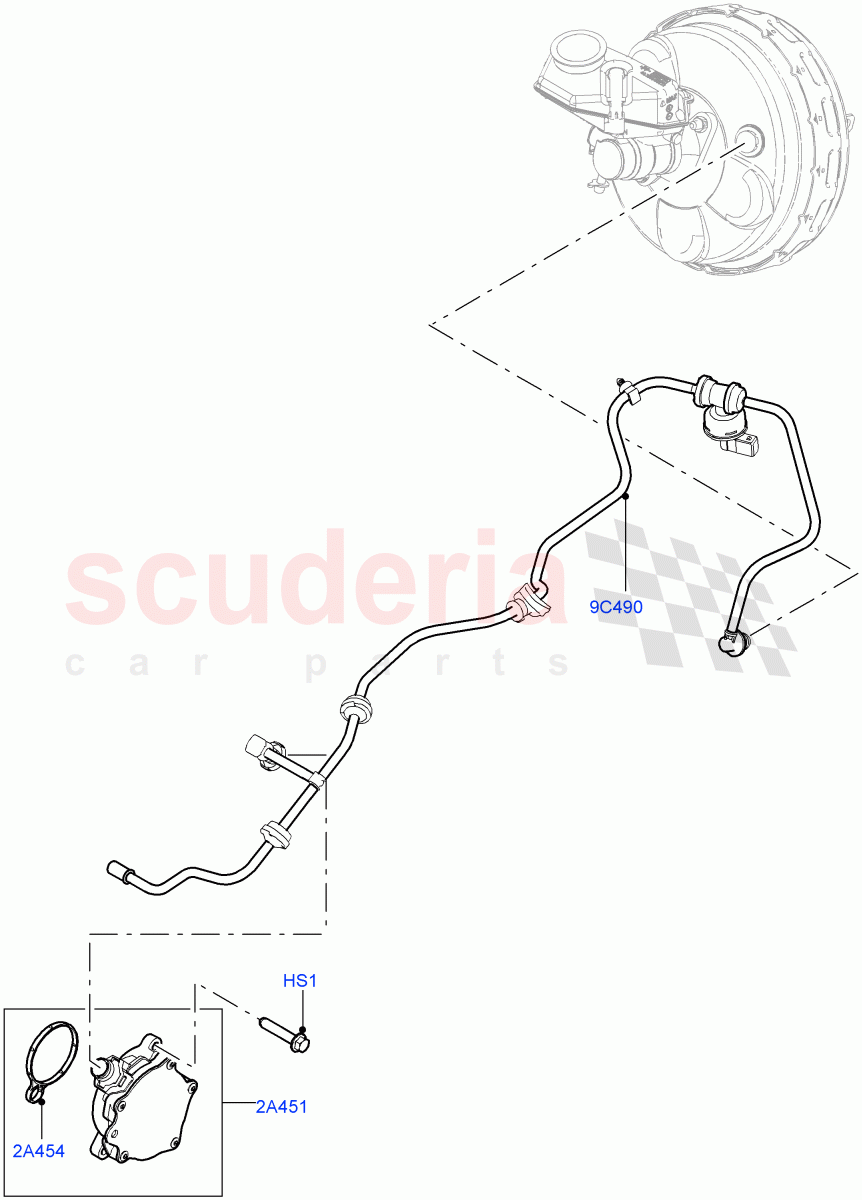 Vacuum Control And Air Injection (2.0L 16V TIVCT T/C 240PS Petrol, Itatiaia (Brazil)) ((V) FROMGT000001) of Land Rover Land Rover Discovery Sport (2015+) [2.0 Turbo Petrol GTDI]