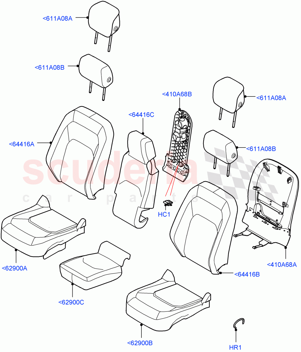 Front Seat Covers (Taurus Leather) ((V) FROMP2000001) of Land Rover Land Rover Defender (2020+) [5.0 OHC SGDI SC V8 Petrol]