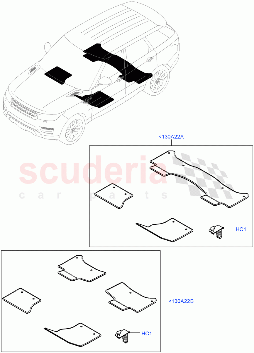 Floor Trim (Floor Mats) of Land Rover Land Rover Range Rover Sport (2014+) [3.0 DOHC GDI SC V6 Petrol]