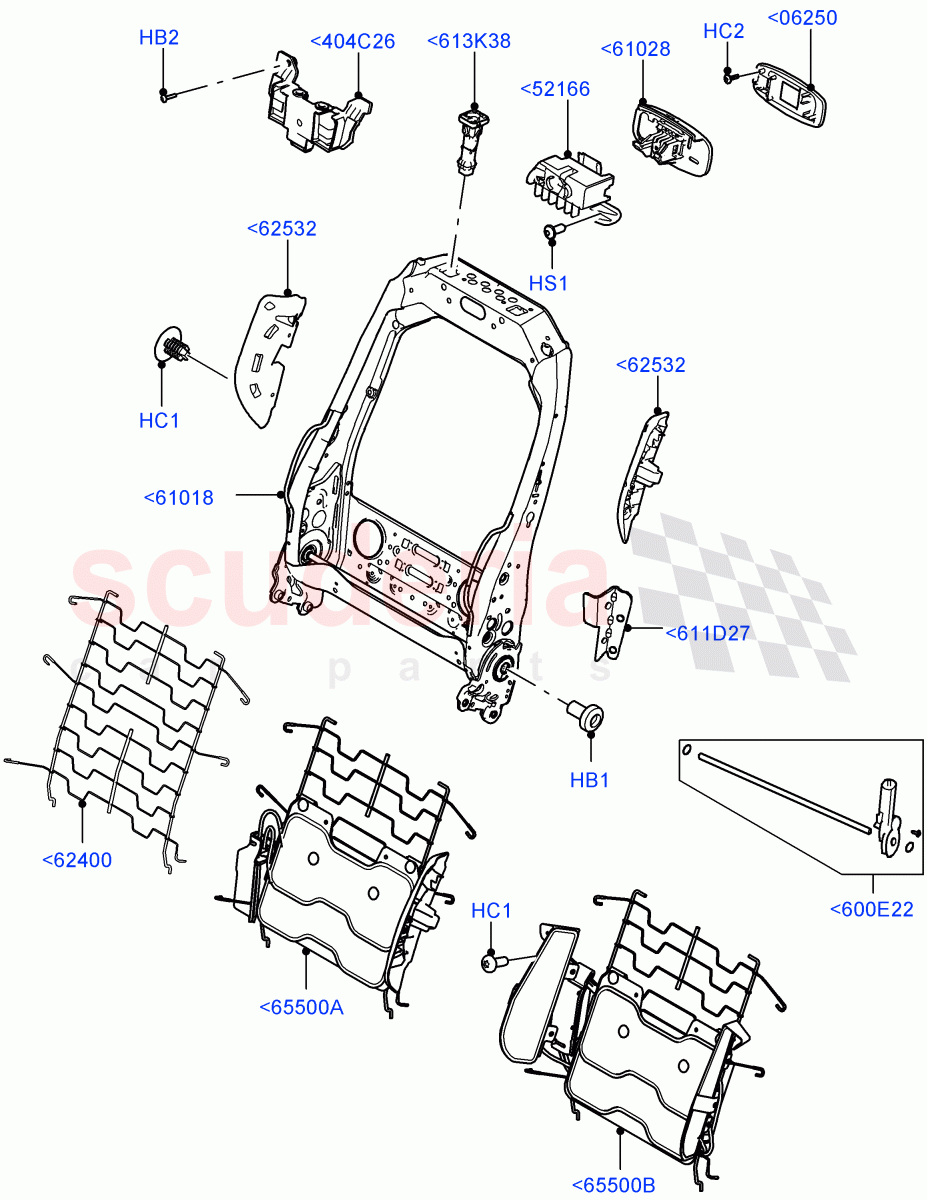 Front Seat Back (Side Seats) (Standard Wheelbase) of Land Rover Land Rover Defender (2020+) [5.0 OHC SGDI SC V8 Petrol]