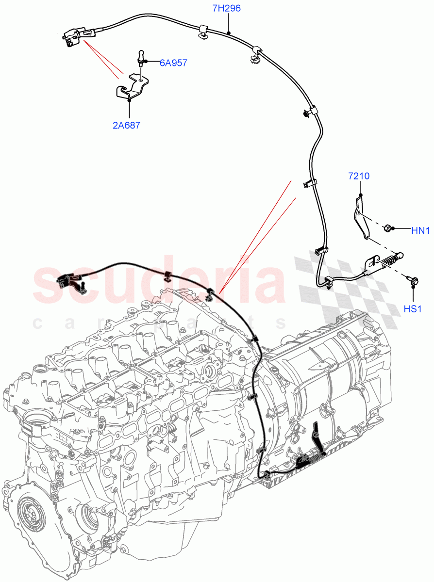 Gear Change-Automatic Transmission (Nitra Plant Build) (3.0L AJ20P6 Petrol High, 8 Speed Auto Trans ZF 8HP76, 3.0L AJ20D6 Diesel High) ((V) FROMM2000001) of Land Rover Land Rover Discovery 5 (2017+) [3.0 I6 Turbo Diesel AJ20D6]