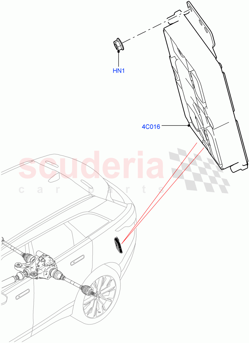 Rear Axle Modules And Sensors (Rear Axle Locking Differential, Torque Vectoring By Braking (TVBB)) of Land Rover Land Rover Range Rover Velar (2017+) [2.0 Turbo Diesel]