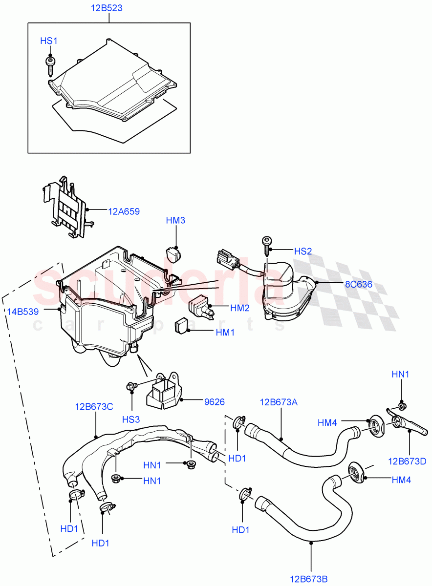 Electronic Control Box (3.6L V8 32V DOHC EFi Diesel Lion) ((V) FROMAA000001) of Land Rover Land Rover Range Rover (2010-2012) [4.4 DOHC Diesel V8 DITC]