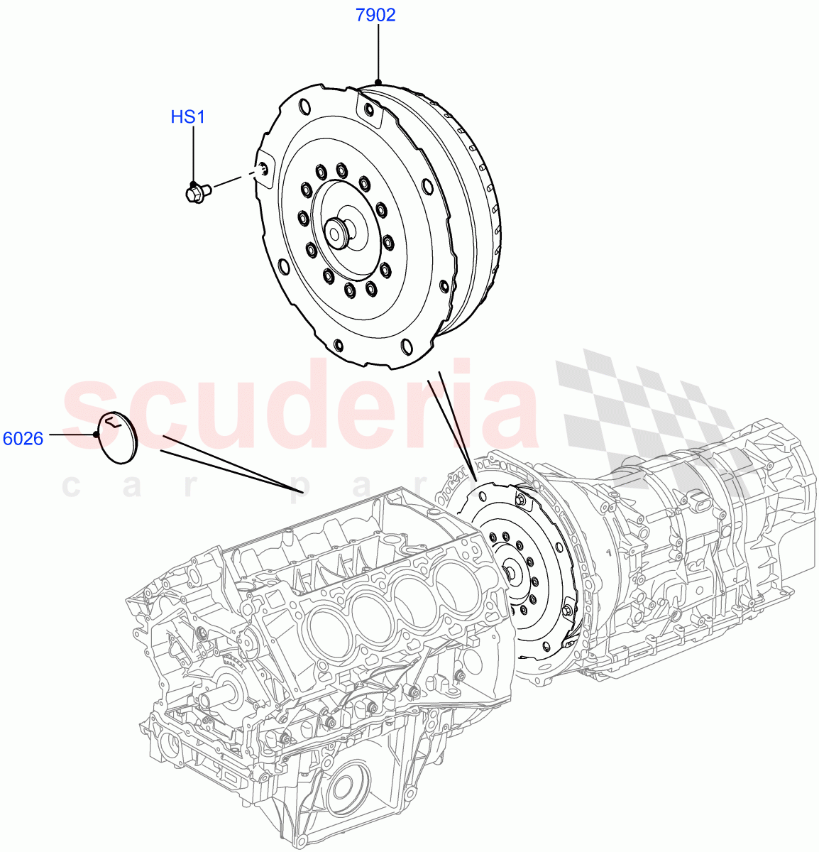 Converter (Cologne V6 4.0 EFI (SOHC), 6 Speed Auto ZF 6HP26 Steptronic, Lion Diesel 2.7 V6 (140KW), 3.6L V8 32V DOHC EFi Diesel Lion) ((V) FROMAA000001) of Land Rover Land Rover Discovery 4 (2010-2016) [2.7 Diesel V6]