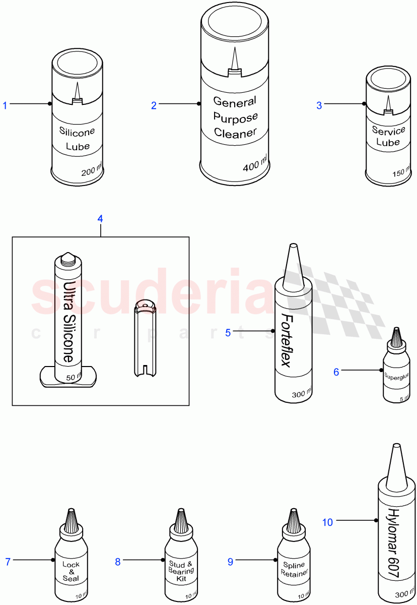 Sealing Compounds And Adhesives ((V) FROM7A000001) of Land Rover Land Rover Defender (2007-2016)