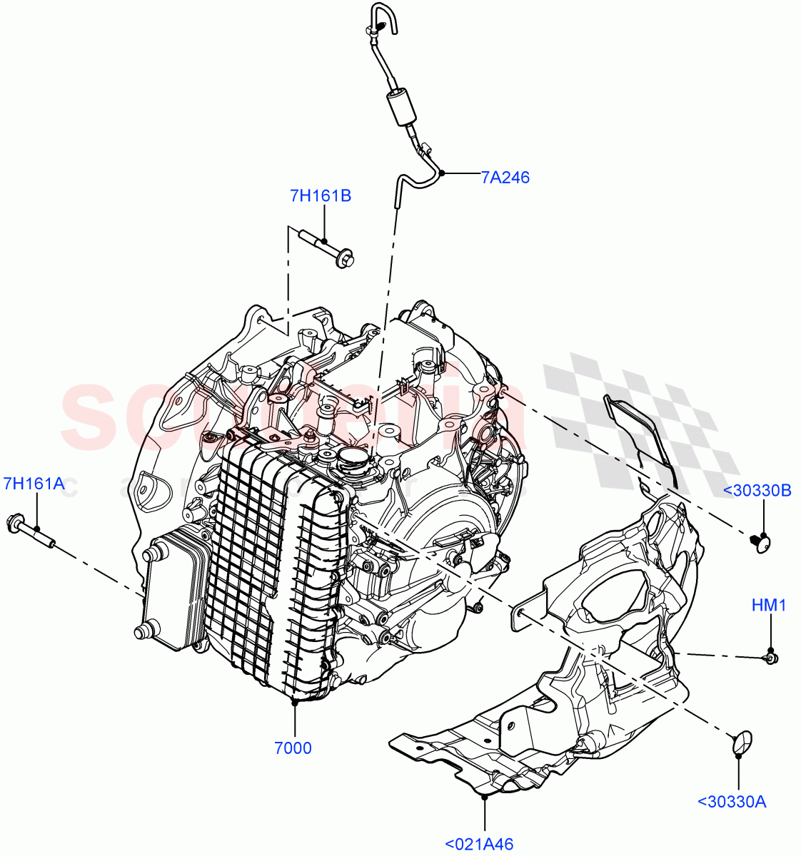 Auto Trans Assy & Speedometer Drive (2.0L AJ21D4 Diesel Mid, 9 Speed Auto Trans 9HP50, Halewood (UK)) ((V) FROMMH000001) of Land Rover Land Rover Discovery Sport (2015+) [2.0 Turbo Petrol AJ200P]