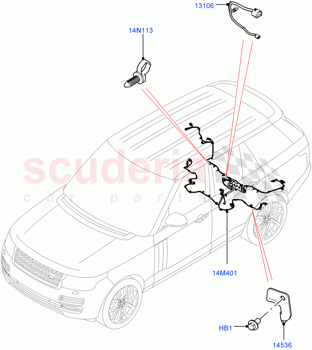 Electrical Wiring - Chassis of Land Rover Land Rover Range Rover (2012-2021) [5.0 OHC SGDI SC V8 Petrol]