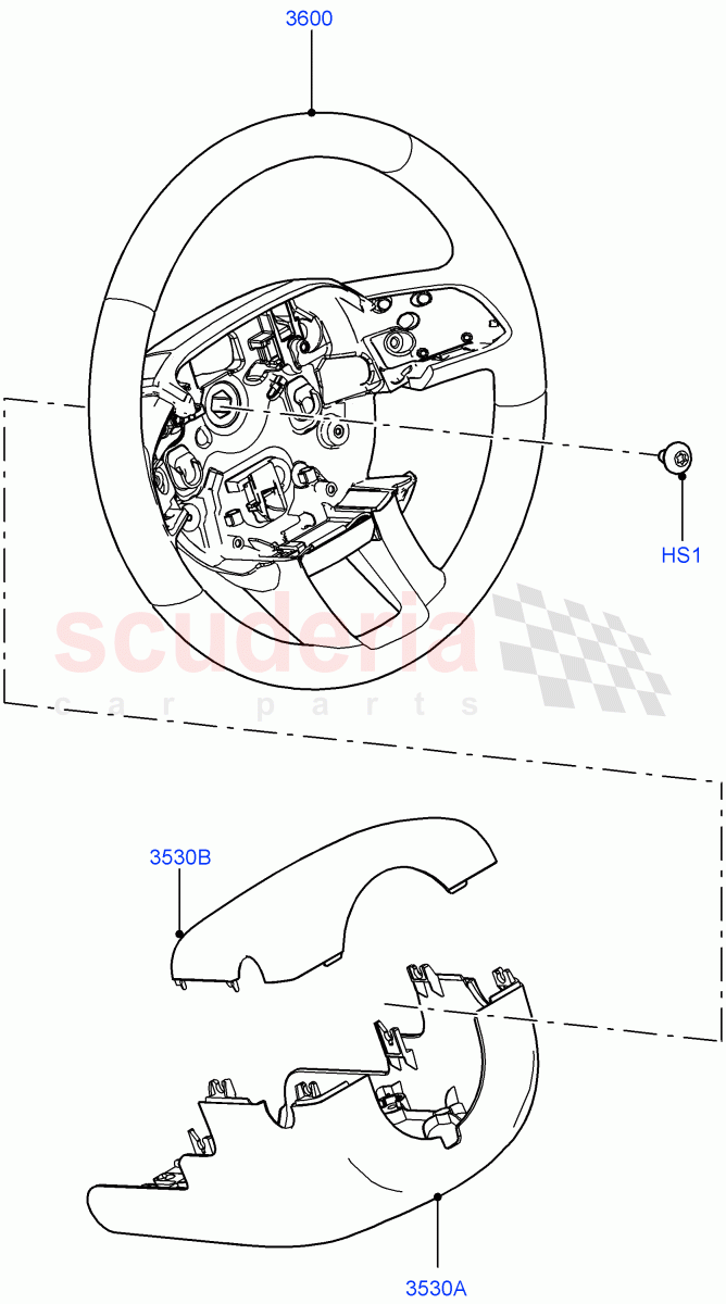 Steering Wheel (Changsu (China)) ((V) FROMEG000001) of Land Rover Land Rover Range Rover Evoque (2012-2018) [2.2 Single Turbo Diesel]