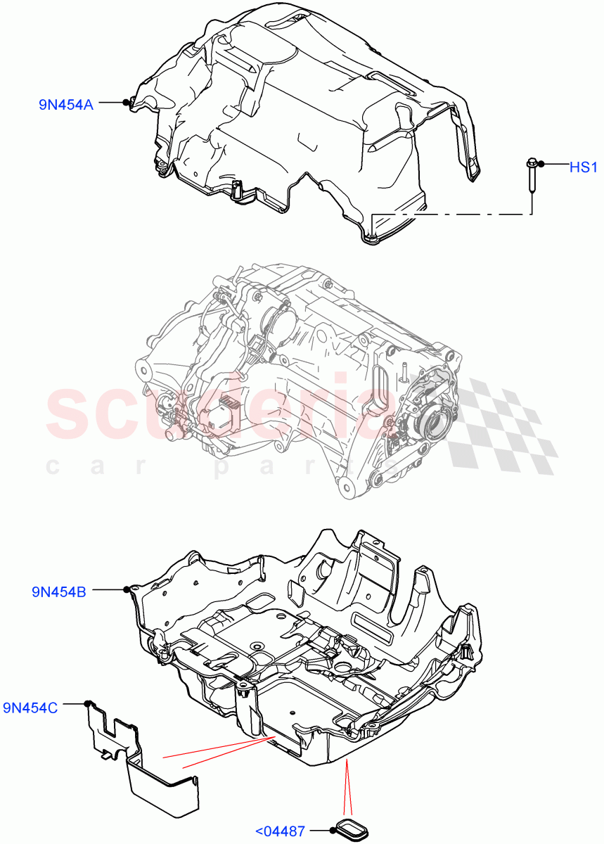 Rear Electric Drive Unit (Heatshields) (1.5L AJ20P3 Petrol High PHEV, Halewood (UK), All Wheel Drive) ((V) FROMLH000001) of Land Rover Land Rover Discovery Sport (2015+) [1.5 I3 Turbo Petrol AJ20P3]