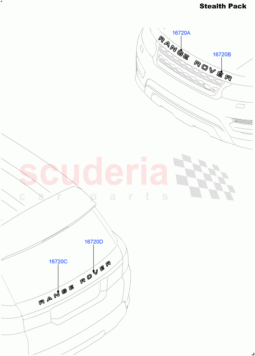Name Plates (Tow Eye Cover - Satin Black, Stealth Pack) ((V) FROMFA000001) of Land Rover Land Rover Range Rover Sport (2014+) [4.4 DOHC Diesel V8 DITC]