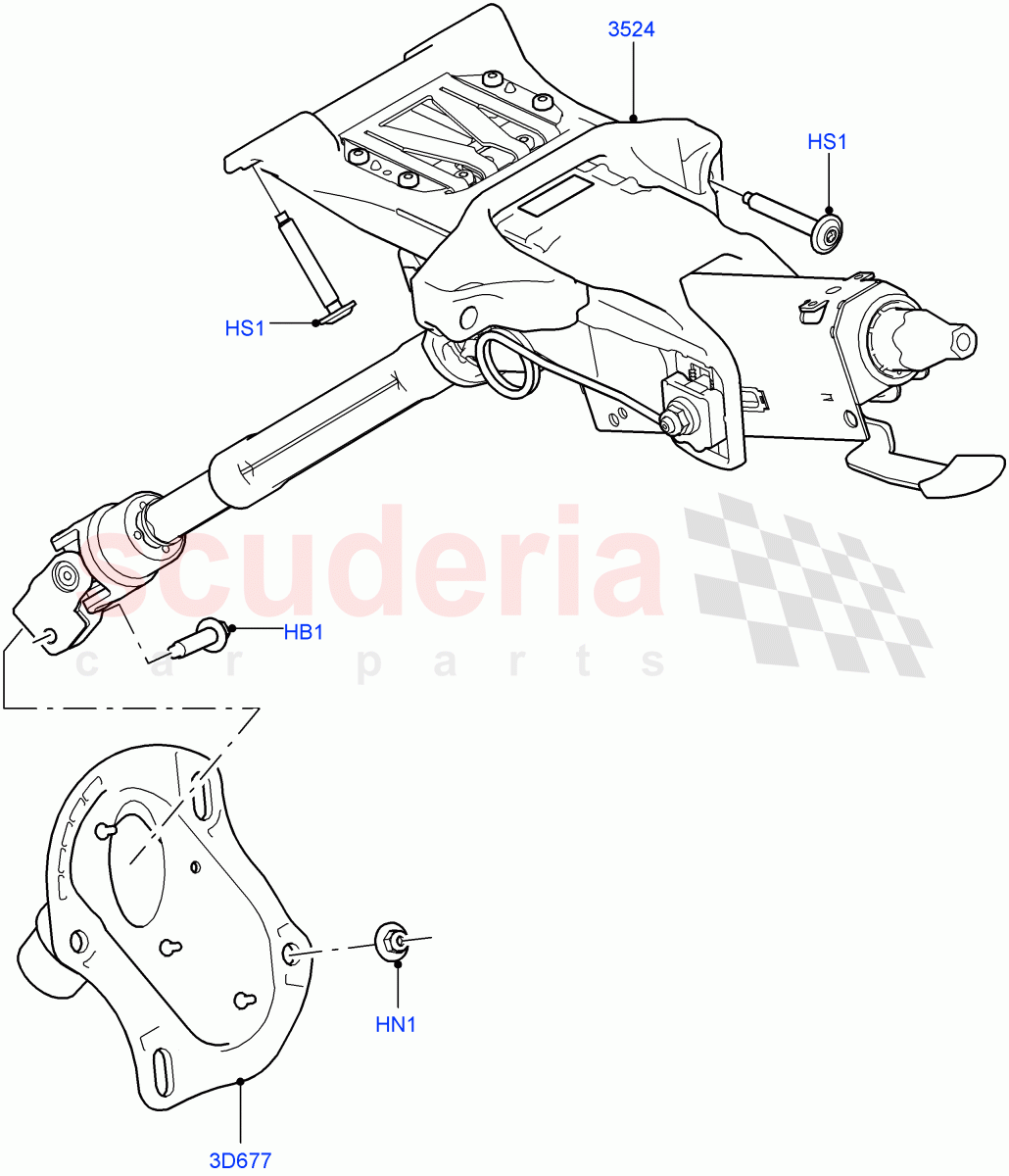 Steering Column (Itatiaia (Brazil)) ((V) FROMGT000001) of Land Rover Land Rover Discovery Sport (2015+) [2.0 Turbo Petrol AJ200P]