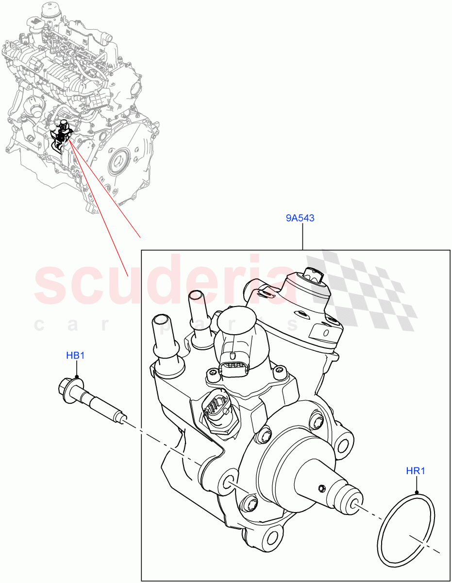 Fuel Injection Pump - Diesel (2.0L AJ20D4 Diesel High PTA, Halewood (UK), 2.0L AJ20D4 Diesel Mid PTA, 2.0L AJ20D4 Diesel LF PTA) of Land Rover Land Rover Discovery Sport (2015+) [2.0 Turbo Diesel]