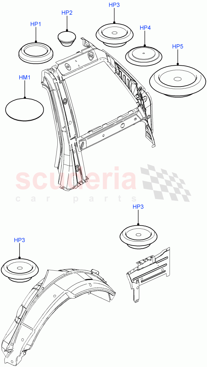Plugs - Body (Rear) ((V) FROMAA000001) of Land Rover Land Rover Range Rover (2010-2012) [3.6 V8 32V DOHC EFI Diesel]
